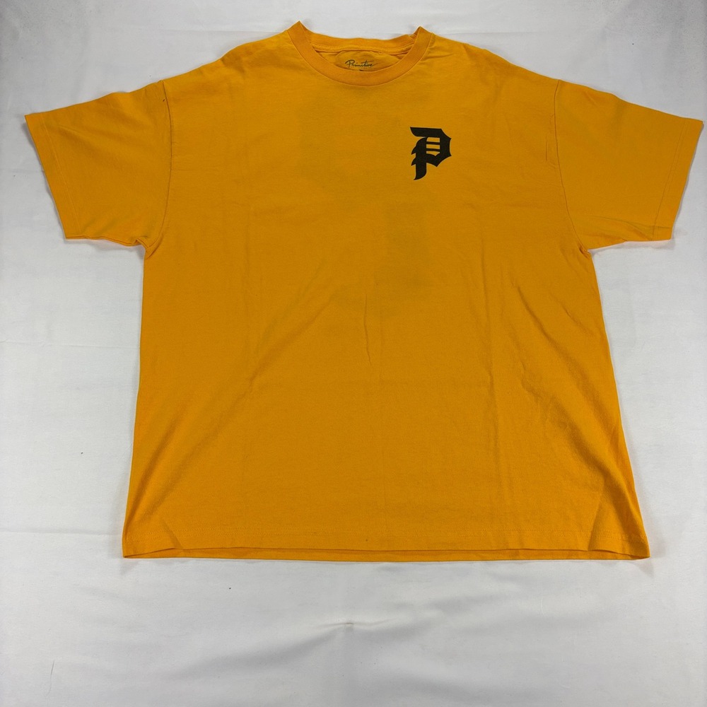 Primitive Skateboarding Yellow P Logo Cotton T-Shirt‎ Mens 2XL